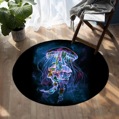 Image of Translucent Jellyfish SW0987 Round Rug