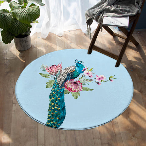 Image of Peacock SW0861 Round Rug