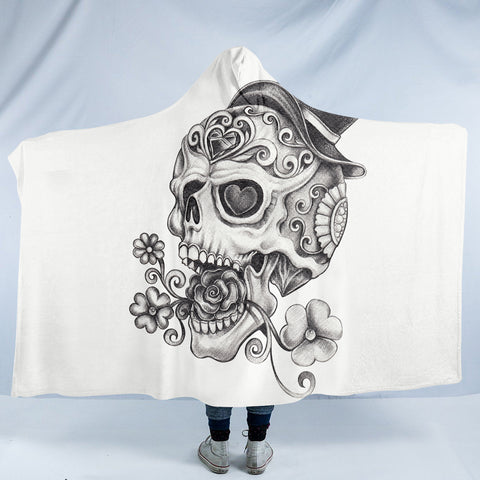 Image of Elegant Skull SW0514 Hooded Blanket