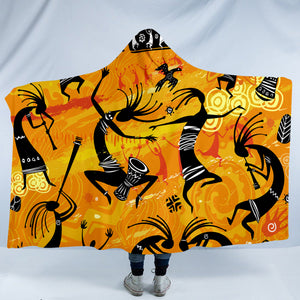 African Festive Dance SW0518 Hooded Blanket