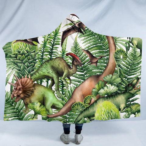 Image of Dino Zoo SW0842 Hooded Blanket