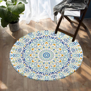 Cool Ring Tiles SW1118 Round Rug