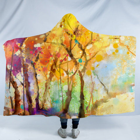 Image of Fall Forest SW0858 Hooded Blanket