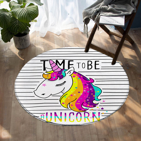 Image of Unicorn Time SW0505 Round Rug