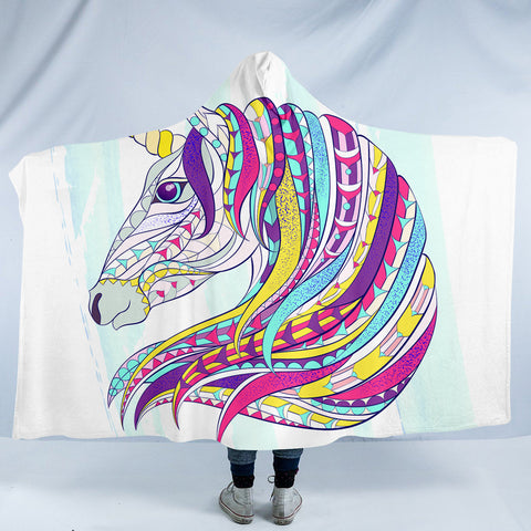 Image of Stylized Unicorn SW0506 Hooded Blanket
