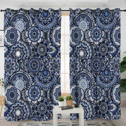 Image of Mandala Illusion 2 Panel Curtains