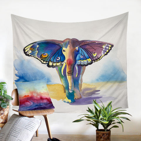 Image of Butterfly Elephant SW1109 Tapestry