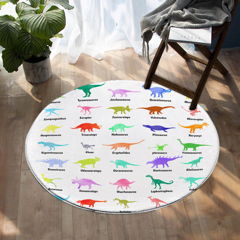 Image of Dinosaur Collection SW1114 Round Rug