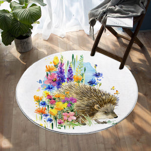 Garden Hedgehog SW1121 Round Rug