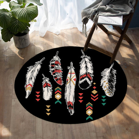 Image of Feathers SW0448 Round Rug