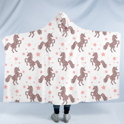 Image of Prancing Unicorns SW1202 Hooded Blanket