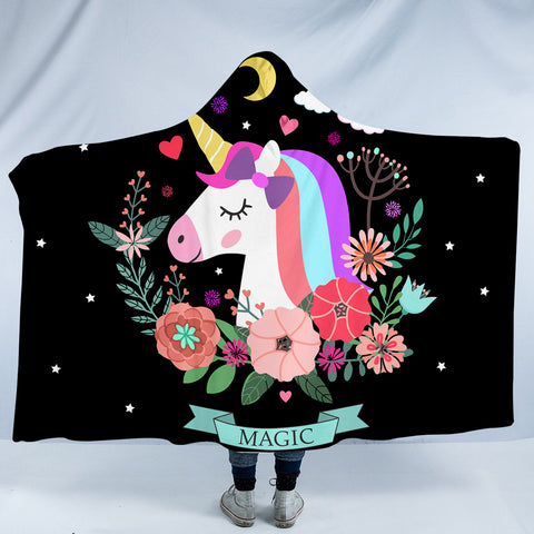 Image of Starry Unicorn SW0051 Hooded Blanket