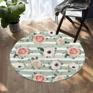 Rose Stripes SW0456 Round Rug