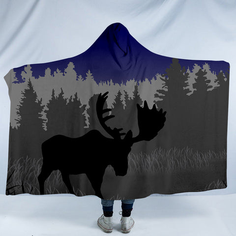 Image of Night Elk SW0085 Hooded Blanket