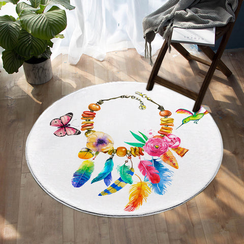 Image of Colorful Dream Catcher SW0084 Round Rug