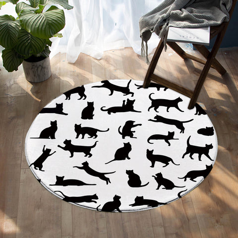 Image of Cat Shadows SW0029 Round Rug