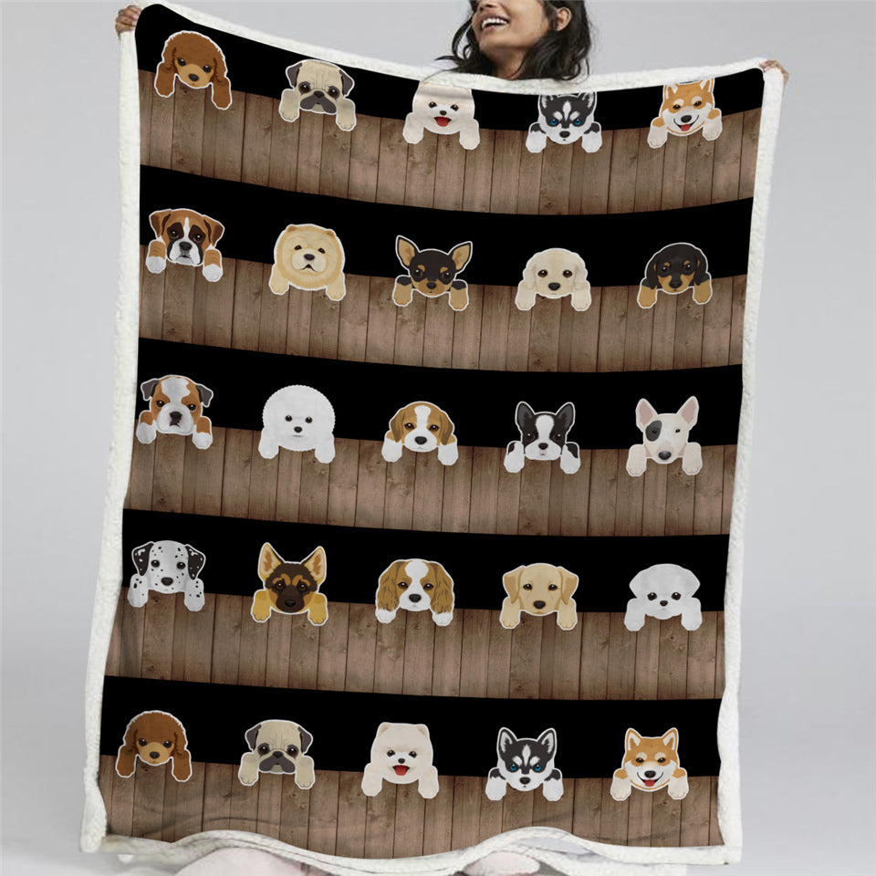 Baby Dogs Sherpa Fleece Blanket - Beddingify