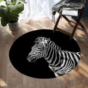 B&W Zebra SW0507 Round Rug