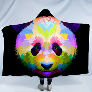 Colored Panda SW0072 Hooded Blanket