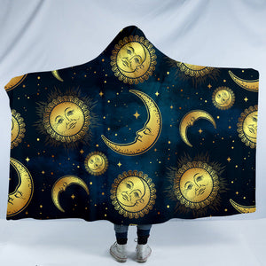 Sun & Moon Patterns SW0055 Hooded Blanket