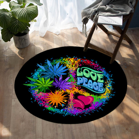 Image of Love & Peace SW0304 Round Rug