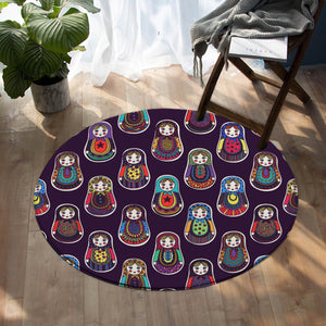 Matryoshka Collection SW1159 Round Rug