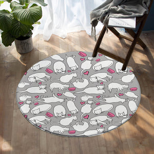 A Cat's Thing SW0076 Round Rug