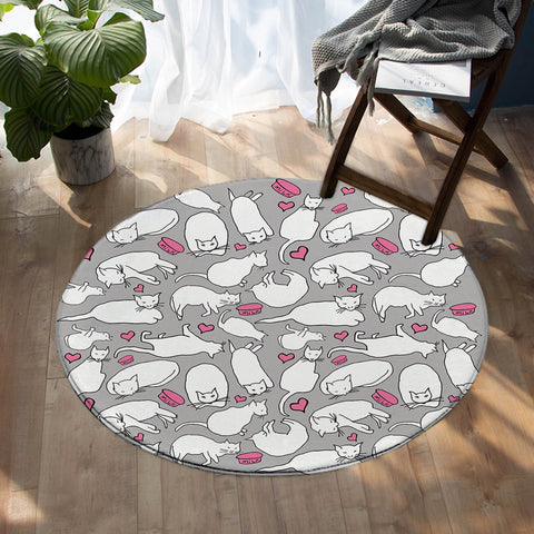 Image of A Cat's Thing SW0076 Round Rug