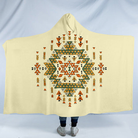 Image of Aztec Motif SW0486 Hooded Blanket