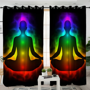 Chakra Yoga 2 Panel Curtains