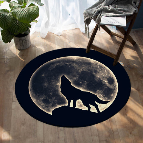 Image of Eclipse Wolfhowl SW0018 Round Rug