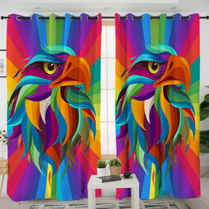 Color Shading Hawk 2 Panel Curtains
