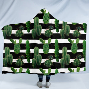 Cacti Stripes SW0511 Hooded Blanket