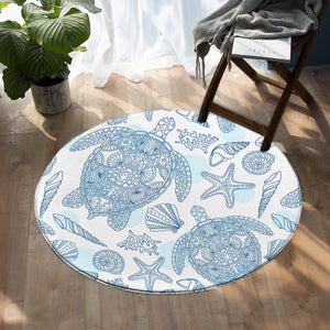 Seabed Turtle SW1007 Round Rug