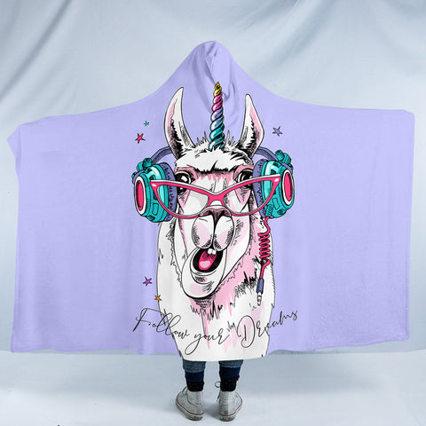 Image of Snazzy Llama SW0772 Hooded Blanket