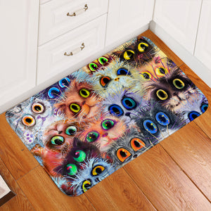 Staring Cat Eyes Door Mat