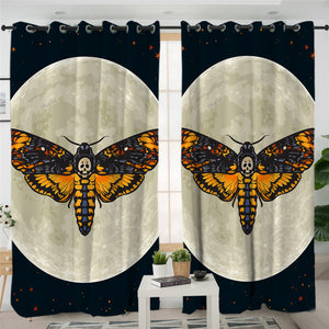 Moon Moth 2 Panel Curtains