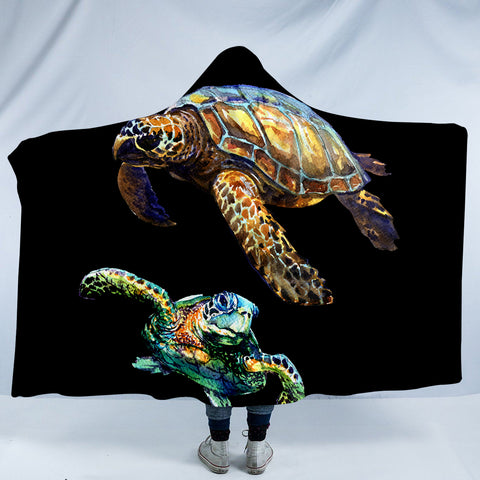 Image of Sea Turtles SW1001 Hooded Blanket