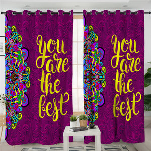 You Are The Best Magenta 2 Panel Curtains