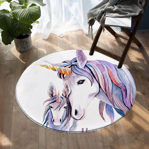 Image of Mythical Unicorns SW0885 Round Rug