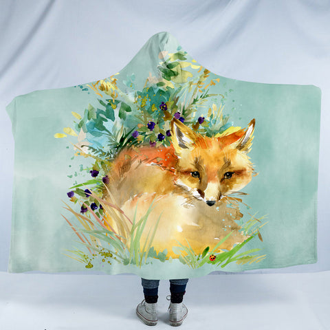 Image of Oilpainted Cat SW1297 Hooded Blanket