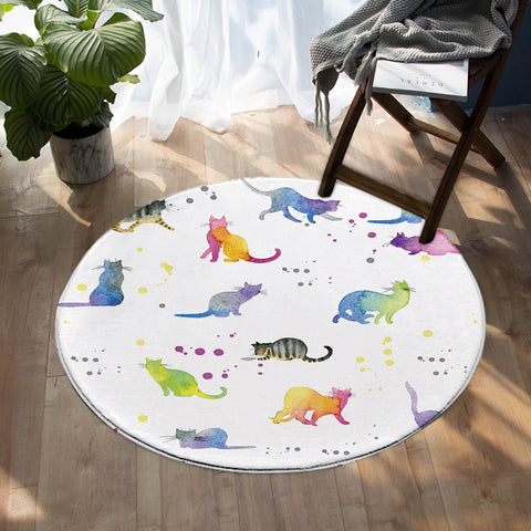 Image of Cat Shadows SW0026 Round Rug