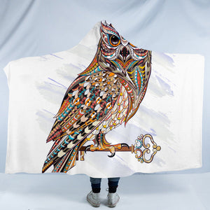 Stylized Owl SW0091 Hooded Blanket