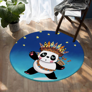 Starry Tribal Panda SW0477 Round Rug