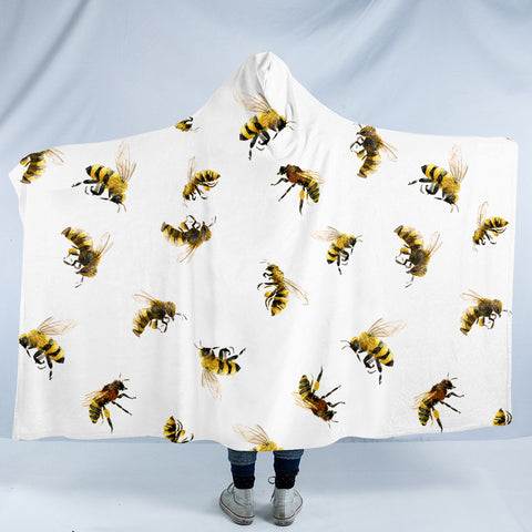 Image of Bee Colony SW0860 Hooded Blanket