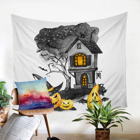 Image of Halloween House SW1101 Tapestry