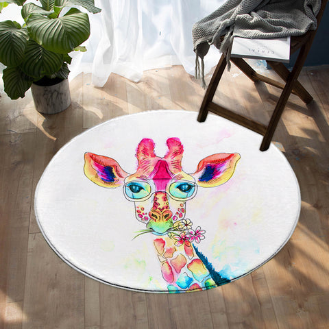 Image of Ms Giraffe SW0873 Round Rug