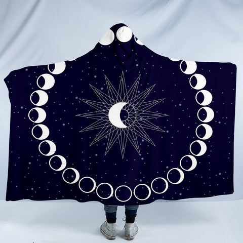 Image of Mayan Moon Phases SW0039 Hooded Blanket