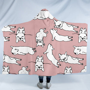 Pug Poses SW0089 Hooded Blanket