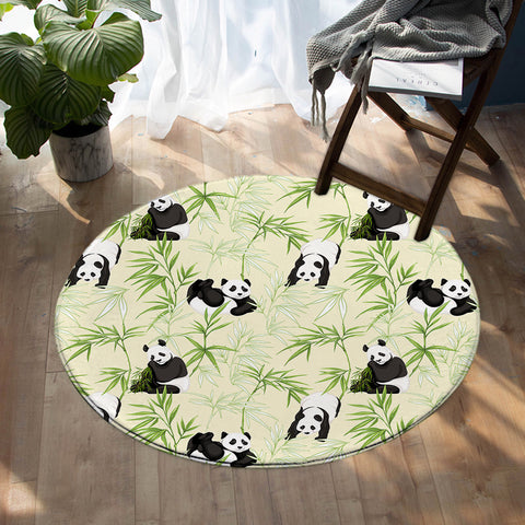 Image of A Bamboo Of Pandas SW0306 Round Rug